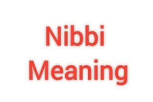 Nibbi Meaning