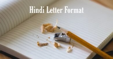 Hindi Letter Format