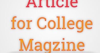Article for college magazine